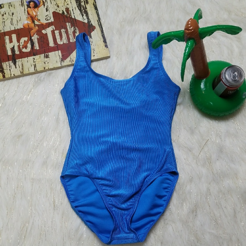 Vintage 1980s Catalina High Cut One Piece Swimsuit